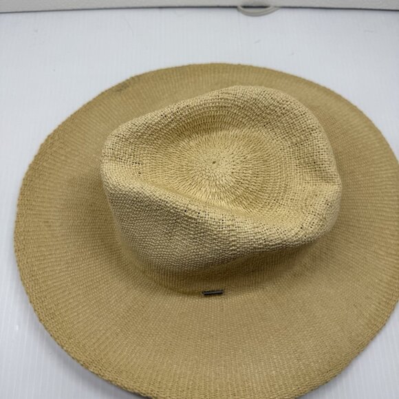 Brixton Cohen Cowboy Straw Hat Natural Wide Brim Sun Western Boho Size L 7 1/2 - Picture 3 of 8